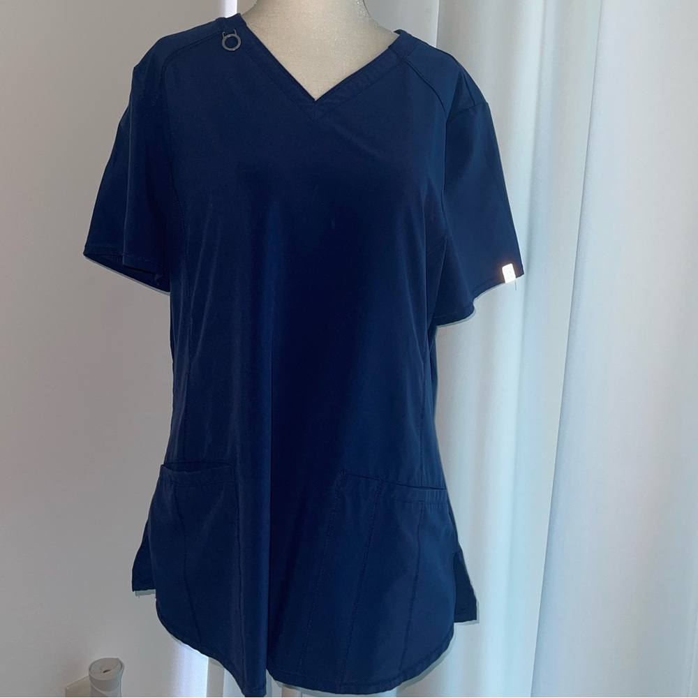 Cherokee Infinity 3-piece Set - Navy Blue V-Neck Scrub Top/Cargo Pants/Jacket